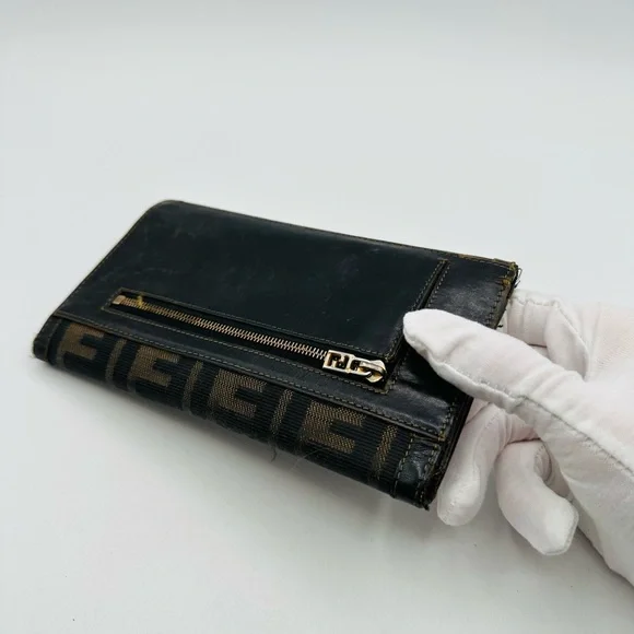 Fendi 2 PC Tri fold with slim bi fold Wallet - Picture 5 of 12